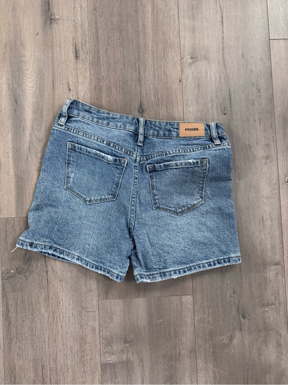 RSQ Vintage Light Blue High-Rise Denim Shorts